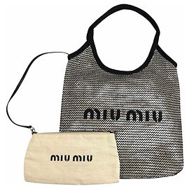 Miu Miu Raffia Mesh Tote Bag Andere