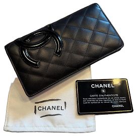 Portafoglio Chanel Cambon in Pelle Nero Nero