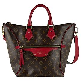 Bolsa de Ombro Louis Vuitton Monogram Tournelle PM Marrom Vermelho Monograma