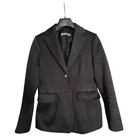 Jil Sander Black Cotton Gabardine Blazer Black