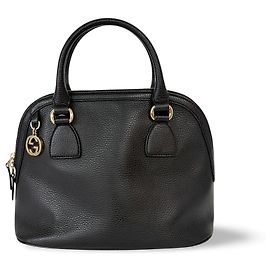 Gucci Dome Bowler GG Suede Medium Negro