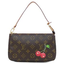 Louis Vuitton Monogram Cherry Pochette Accessoires Braun