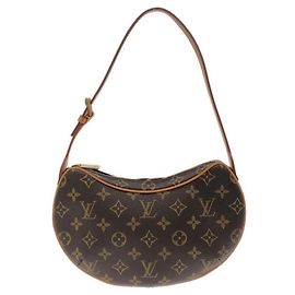 Bolso de hombro Louis Vuitton Monogram Pochette Croissant Castaño
