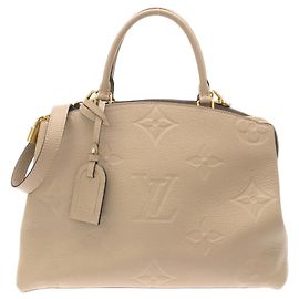 Louis Vuitton Monogram Empreinte Grand Palais MM Handtasche Beige Grau