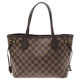 Louis Vuitton Damier Neverfull PM Handbag Brown