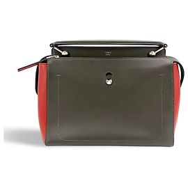Borsa Convertible DotCom Fendi in Pelle Medium Marrone