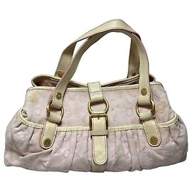 Céline Celine Arc de Triomphe Monogramm Handtasche - Rosa Canvas Pink Beige