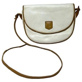 Céline Triomphe Borsa a tracolla in pelle bianca Marrone Bianco