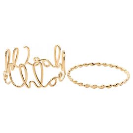 Chloé Iconic 2-Piece Gold Plated Bangle Set Golden
