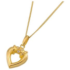 Collana Cuore in Oro Giallo 18K e Diamanti Christian Dior Altro