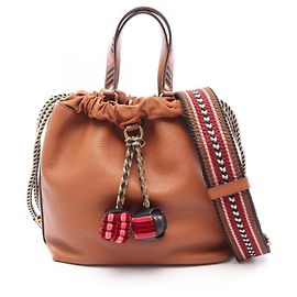 Borsa a mano in pelle 2-Way Etro Marrone