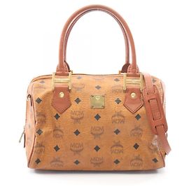 Bolsa de mão 2-Way MCM Visetos Marrom