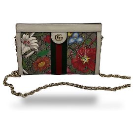 Gucci Ophidia Chain Flora GG Coated Canvas Small Multiple colors