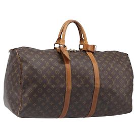 LOUIS VUITTON Monogram Keepall 55 Boston Bag M41424 LV Auth ka6105 Monograma