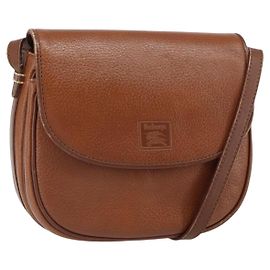 Louis Vuitton Sac à épaule Burberrys en cuir marron et doré authentique 162159 Marron Doré