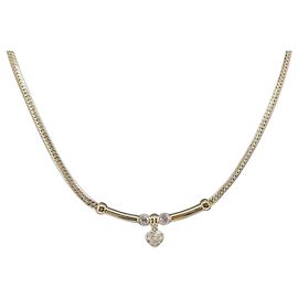 Christian Dior Halskette Metall Gold Auth SW2798V Golden
