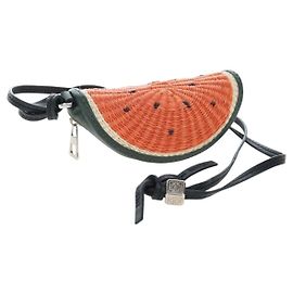 Monedero LOEWE de rafia Colección Paula's Visa Orange Auth bs36956M Naranja