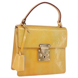 LOUIS VUITTON Monogram Vernis Spring Street Hand Bag Gris M91029 LV Auth 199465 Grau