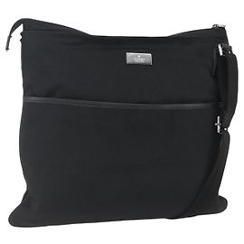 Borsa a tracolla GUCCI Nylon Nero Argento 141198 Auth hk3295 Nero Argento
