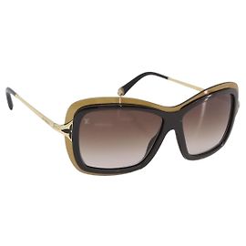 LOUIS VUITTON Sunglasses plastic Brown Z0323W LV Auth BA15683 Brown