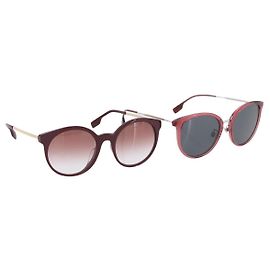 Gafas de sol BURBERRY Plástico Set de 2 Rojo Plata Oro Auth BA15437 Plata Roja Dorado