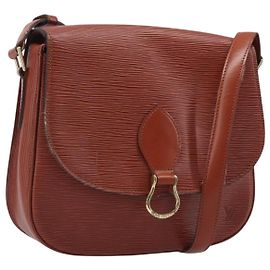 LOUIS VUITTON Epi Saint Cloud GM Shoulder Bag Brown M52193 LV Auth 202978 Marrom