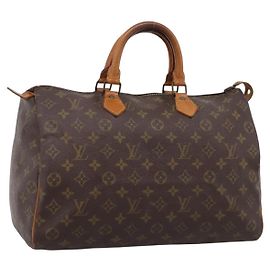 LOUIS VUITTON Monogram Speedy 35 Hand Bag M41524 LV Auth 200441A Monogramma