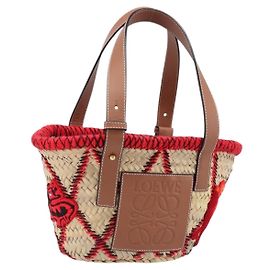 LOEWE Körbtasche aus Raffia William D. Morgan Collaboration Beige Auth BA15634SAM Beige Golden