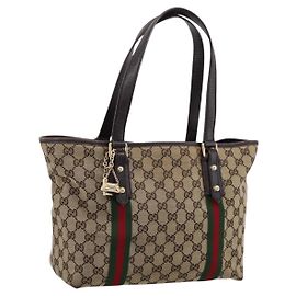 Borsa Tote GUCCI GG Canvas Web Sherry Line Beige Gold 137396 Auth mr2909 Beige D'oro