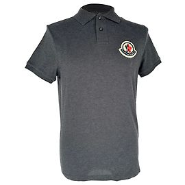 Polo Moncler Maglia con parche de logo en algodón gris Gris