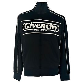 Givenchy Piped Track Jacket in Black Polyester Black