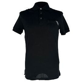 Givenchy Polo-Shirt mit Logo-Band in schwarzer Baumwolle Schwarz