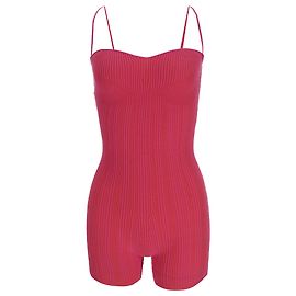 Combinaison sans manches en maille côtelée Jacquemus en viscose rose Rose