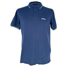 Polo Ami Paris con logo ricamato in cotone blu navy Blu Blu navy