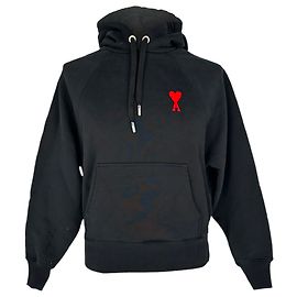 Sudadera con capucha Ami de Cœur Ami Paris en algodón negro Negro