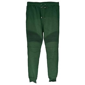 Pantalones de chándal Balmain con logotipo y cordón en algodón olive Verde Verde oliva