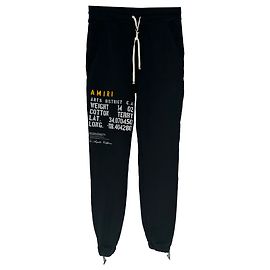Amiri Jogginghose mit Stencil-Logo-Print aus schwarzer Baumwolle Schwarz