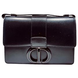 Borsa a tracolla Christian Dior 30 Montaigne in pelle nera Nero