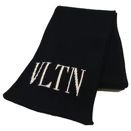 Sciarpa stola Valentino VLTN in lana e seta Nero