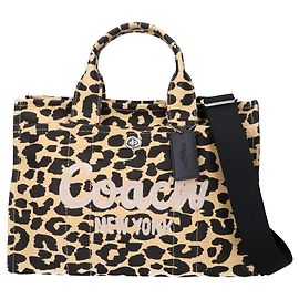 COACH CP770 Leopard Cargo Tote Beige