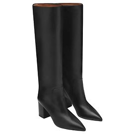 Paris Texas Anja Boot 70 Black Leather Knee-High Boots Black