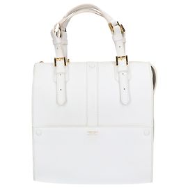 Bolsa de couro branco Giorgio Armani Branco