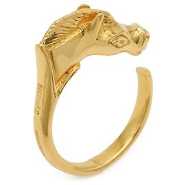 Hermès Anel Hermes Cheval Horse Ring Dourado