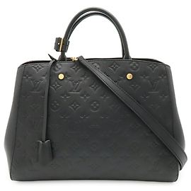 Sac à main Louis Vuitton Monogram Empreinte Montaigne GM Noir