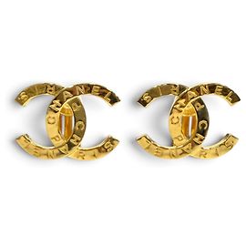 Chanel B20A Coco Mark Logo Large Clip Earrings Golden