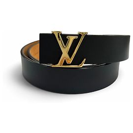 Louis Vuitton M6901V Ceinture Initials Leather Belt Nero