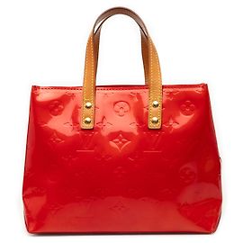 Louis Vuitton Red Monogram Vernis Reade PM Red