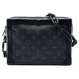 Louis Vuitton Black Monogram Eclipse Soft Trunk Nero