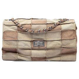 Chanel Beige Suede Patchwork Reissue 2.55 Flap Beige