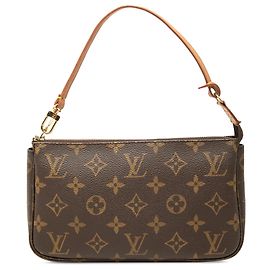 Louis Vuitton Brown Monogram Pochette Accessoires Marrone